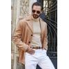 imageCOOFANDY Mens Turtle Neck Shirts High Neck Mock Neck T Shirts Long Sleeve Slim Fit Sweater Casual Thermal PulloverBeige