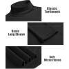 imageCOOFANDY Mens Turtle Neck Shirts High Neck Mock Neck T Shirts Long Sleeve Slim Fit Sweater Casual Thermal PulloverBlack