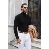 imageCOOFANDY Mens Turtle Neck Shirts High Neck Mock Neck T Shirts Long Sleeve Slim Fit Sweater Casual Thermal PulloverBlack