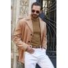 imageCOOFANDY Mens Turtle Neck Shirts High Neck Mock Neck T Shirts Long Sleeve Slim Fit Sweater Casual Thermal PulloverBrown