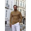 imageCOOFANDY Mens Turtle Neck Shirts High Neck Mock Neck T Shirts Long Sleeve Slim Fit Sweater Casual Thermal PulloverBrown