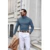 imageCOOFANDY Mens Turtle Neck Shirts High Neck Mock Neck T Shirts Long Sleeve Slim Fit Sweater Casual Thermal PulloverDark Blue