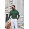 imageCOOFANDY Mens Turtle Neck Shirts High Neck Mock Neck T Shirts Long Sleeve Slim Fit Sweater Casual Thermal PulloverGreen