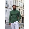 imageCOOFANDY Mens Turtle Neck Shirts High Neck Mock Neck T Shirts Long Sleeve Slim Fit Sweater Casual Thermal PulloverGreen