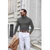 imageCOOFANDY Mens Turtle Neck Shirts High Neck Mock Neck T Shirts Long Sleeve Slim Fit Sweater Casual Thermal PulloverGrey