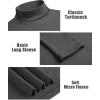 imageCOOFANDY Mens Turtle Neck Shirts High Neck Mock Neck T Shirts Long Sleeve Slim Fit Sweater Casual Thermal PulloverGrey