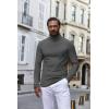 imageCOOFANDY Mens Turtle Neck Shirts High Neck Mock Neck T Shirts Long Sleeve Slim Fit Sweater Casual Thermal PulloverGrey