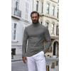 imageCOOFANDY Mens Turtle Neck Shirts High Neck Mock Neck T Shirts Long Sleeve Slim Fit Sweater Casual Thermal PulloverLight Grey