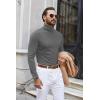 imageCOOFANDY Mens Turtle Neck Shirts High Neck Mock Neck T Shirts Long Sleeve Slim Fit Sweater Casual Thermal PulloverLight Grey