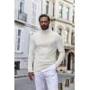 imageCOOFANDY Mens Turtle Neck Shirts High Neck Mock Neck T Shirts Long Sleeve Slim Fit Sweater Casual Thermal PulloverWhite