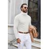 imageCOOFANDY Mens Turtle Neck Shirts High Neck Mock Neck T Shirts Long Sleeve Slim Fit Sweater Casual Thermal PulloverWhite