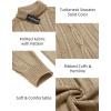 imageCOOFANDY Mens Turtleneck Sweater Slim Fit Casual Warm Twisted Knitted Pullover Sweaters01khaki
