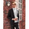imageCOOFANDY Mens Turtleneck Sweater Slim Fit Casual Warm Twisted Knitted Pullover Sweaters01white
