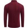 imageCOOFANDY Mens Turtleneck Sweater Slim Fit Casual Warm Twisted Knitted Pullover Sweaters01wine Red