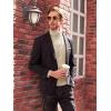 imageCOOFANDY Mens Turtleneck Sweater Slim Fit Casual Warm Twisted Knitted Pullover SweatersBeige