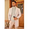 imageCOOFANDY Mens Turtleneck Sweater Slim Fit Casual Warm Twisted Knitted Pullover SweatersBeige