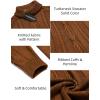 imageCOOFANDY Mens Turtleneck Sweater Slim Fit Casual Warm Twisted Knitted Pullover SweatersBrown