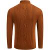imageCOOFANDY Mens Turtleneck Sweater Slim Fit Casual Warm Twisted Knitted Pullover SweatersCaramel