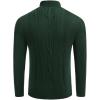 imageCOOFANDY Mens Turtleneck Sweater Slim Fit Casual Warm Twisted Knitted Pullover SweatersDark Green