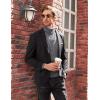 imageCOOFANDY Mens Turtleneck Sweater Slim Fit Casual Warm Twisted Knitted Pullover SweatersGray