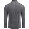 imageCOOFANDY Mens Turtleneck Sweater Slim Fit Casual Warm Twisted Knitted Pullover SweatersGray