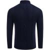 imageCOOFANDY Mens Turtleneck Sweater Slim Fit Casual Warm Twisted Knitted Pullover SweatersNavy Blue