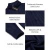 imageCOOFANDY Mens Turtleneck Sweater Slim Fit Casual Warm Twisted Knitted Pullover SweatersNavy Blue