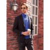 imageCOOFANDY Mens Turtleneck Sweater Slim Fit Casual Warm Twisted Knitted Pullover SweatersRoyal Blue