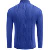 imageCOOFANDY Mens Turtleneck Sweater Slim Fit Casual Warm Twisted Knitted Pullover SweatersRoyal Blue