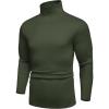imageCOOFANDY Mens Turtle Neck Shirts High Neck Mock Neck T Shirts Long Sleeve Slim Fit Sweater Casual Thermal PulloverDark Army Green