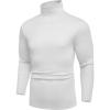 imageCOOFANDY Mens Turtle Neck Shirts High Neck Mock Neck T Shirts Long Sleeve Slim Fit Sweater Casual Thermal PulloverWhite
