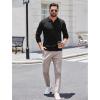 imageCOOFANDY Long Sleeve Polo Shirts for Men Knit Polo Sweater Lightweight Ribbed Pullover SweaterBlack