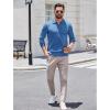 imageCOOFANDY Long Sleeve Polo Shirts for Men Knit Polo Sweater Lightweight Ribbed Pullover SweaterDark Blue