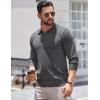 imageCOOFANDY Long Sleeve Polo Shirts for Men Knit Polo Sweater Lightweight Ribbed Pullover SweaterDark Gray