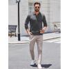 imageCOOFANDY Long Sleeve Polo Shirts for Men Knit Polo Sweater Lightweight Ribbed Pullover SweaterDark Gray
