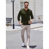 imageCOOFANDY Long Sleeve Polo Shirts for Men Knit Polo Sweater Lightweight Ribbed Pullover SweaterDark Green