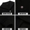 imageCOOFANDY Men Dress Sweater Shawl Collar Sweatshirt Fashion Light Fleece Sweatshirt Dark BlueBlack