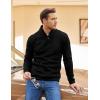 imageCOOFANDY Men Dress Sweater Shawl Collar Sweatshirt Fashion Light Fleece Sweatshirt Dark BlueBlack