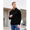 imageCOOFANDY Men Dress Sweater Shawl Collar Sweatshirt Fashion Light Fleece Sweatshirt Dark BlueBlack