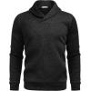 imageCOOFANDY Men Dress Sweater Shawl Collar Sweatshirt Fashion Light Fleece Sweatshirt Dark BlueBlack