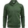 imageCOOFANDY Men Dress Sweater Shawl Collar Sweatshirt Fashion Light Fleece Sweatshirt Dark BlueBlackish Green