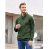 imageCOOFANDY Men Dress Sweater Shawl Collar Sweatshirt Fashion Light Fleece Sweatshirt Dark BlueBlackish Green