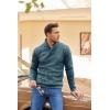 imageCOOFANDY Men Dress Sweater Shawl Collar Sweatshirt Fashion Light Fleece Sweatshirt Dark BlueDark Blue