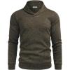 imageCOOFANDY Men Dress Sweater Shawl Collar Sweatshirt Fashion Light Fleece Sweatshirt Dark BlueDark Green