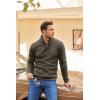 imageCOOFANDY Men Dress Sweater Shawl Collar Sweatshirt Fashion Light Fleece Sweatshirt Dark BlueDark Green