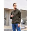 imageCOOFANDY Men Dress Sweater Shawl Collar Sweatshirt Fashion Light Fleece Sweatshirt Dark BlueDark Green