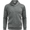 imageCOOFANDY Men Dress Sweater Shawl Collar Sweatshirt Fashion Light Fleece Sweatshirt Dark BlueDark Grey