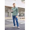 imageCOOFANDY Men Dress Sweater Shawl Collar Sweatshirt Fashion Light Fleece Sweatshirt Dark BlueGray Green