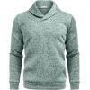 imageCOOFANDY Men Dress Sweater Shawl Collar Sweatshirt Fashion Light Fleece Sweatshirt Dark BlueGray Green