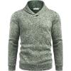 imageCOOFANDY Men Dress Sweater Shawl Collar Sweatshirt Fashion Light Fleece Sweatshirt Dark BlueGreen and White